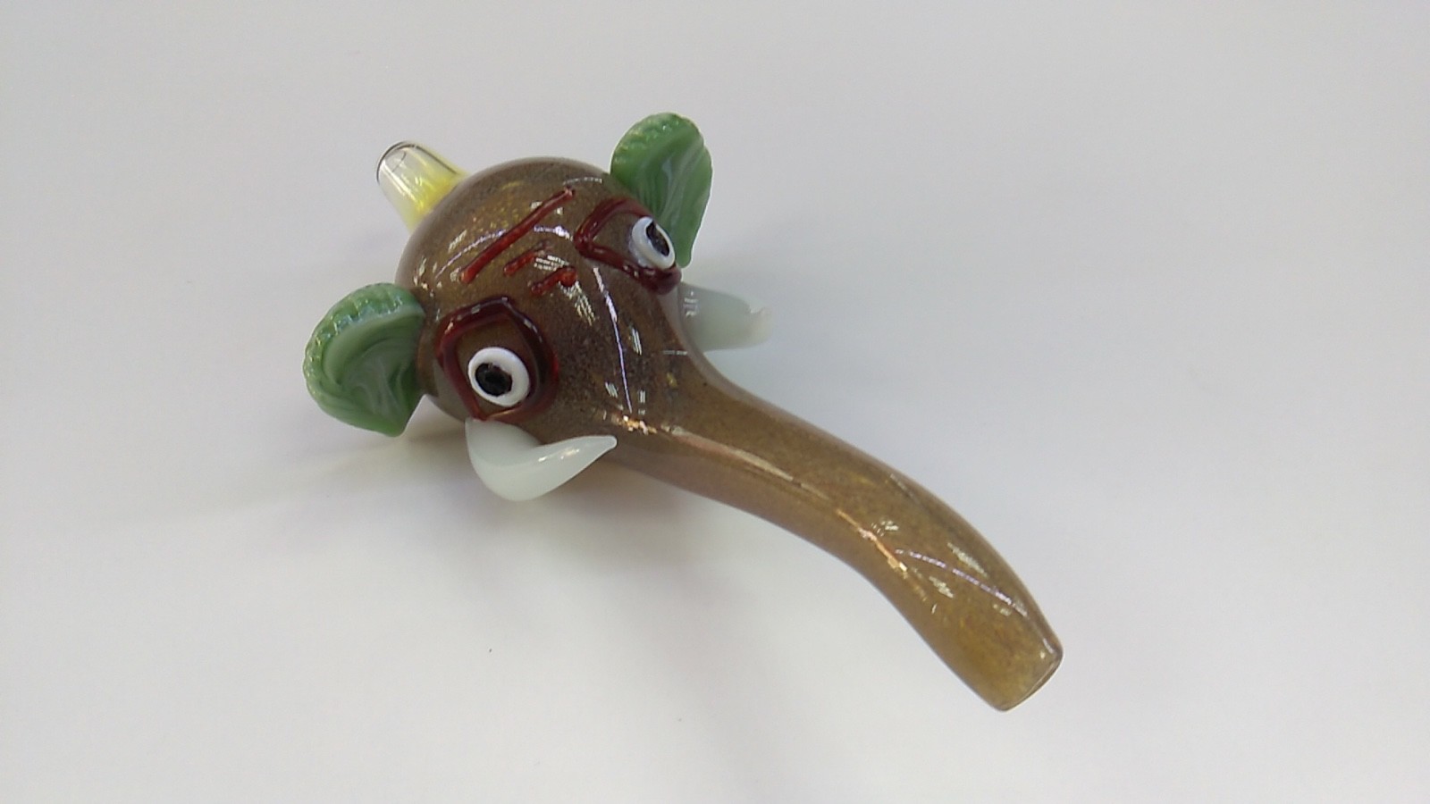 Collectible ELEPHANT TOBACCO Smoking Pipe Herb bowl Glass Pipes Made in Nepal