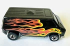 Hot Wheels Blackwall 1977 Super Van with Metal Base Heavy Casting Black w Flames