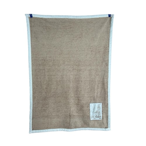 Steiff Beige Tan Brown Baby Blanket White Trim Elephant Bear Bunny Rabbit - Picture 2 of 9