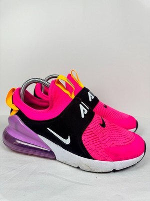 Nike Air Max 270 Extreme Girls Sneakers 6.5 Hyper Pink Fuchsia Glow Mesh Shoes
