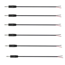 daier 6Pcs 2.5mm Male Plug to Bare Wire Open End TS 2 Pole Mono Jack... 