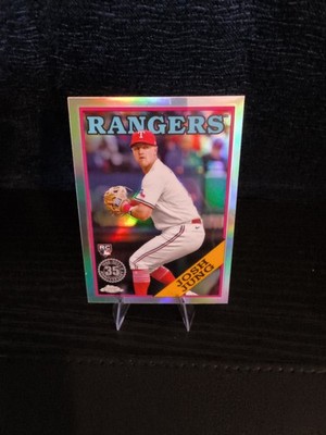 Josh Jung Rangers 2023 Topps Update Chrome 35th Anniversary Refractor RC 88CU-16