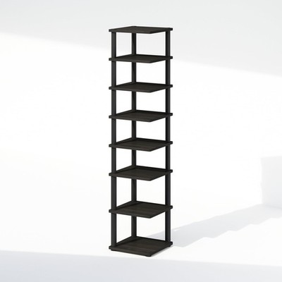 8-Tier Vertical Space Saving Free Standing Corner Shelf Display Rack Modern 