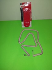 25 ft RCA Ivory Telephone Coiled Handset Phone Cord Modular Plugs, Unused, NOS