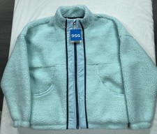 DSG Cozy Fleece Full Zip Jacket Girls XL 16 Shoreside Blue Kids NWT