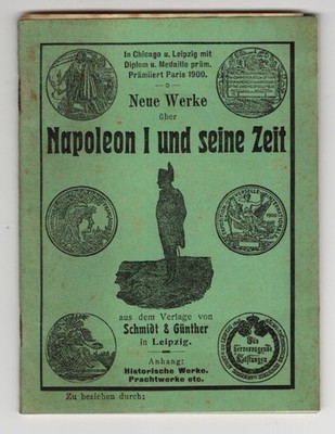 Advertising Schmidt and Günther Verlag Leipzig Napoleon books advertising around 1910