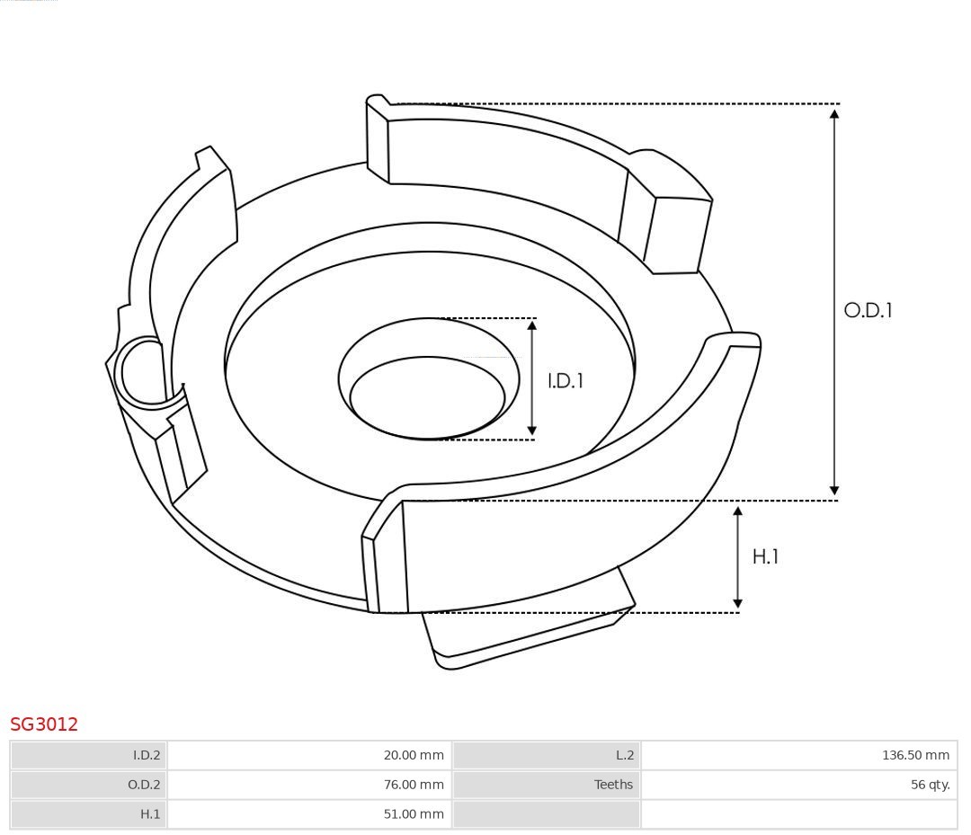 Für AS ROZRUSZNIKI I ALTERNATORY SG3012 BRAND NEW AS-PL STARTER MOTOR PLANET GE - Bild 4