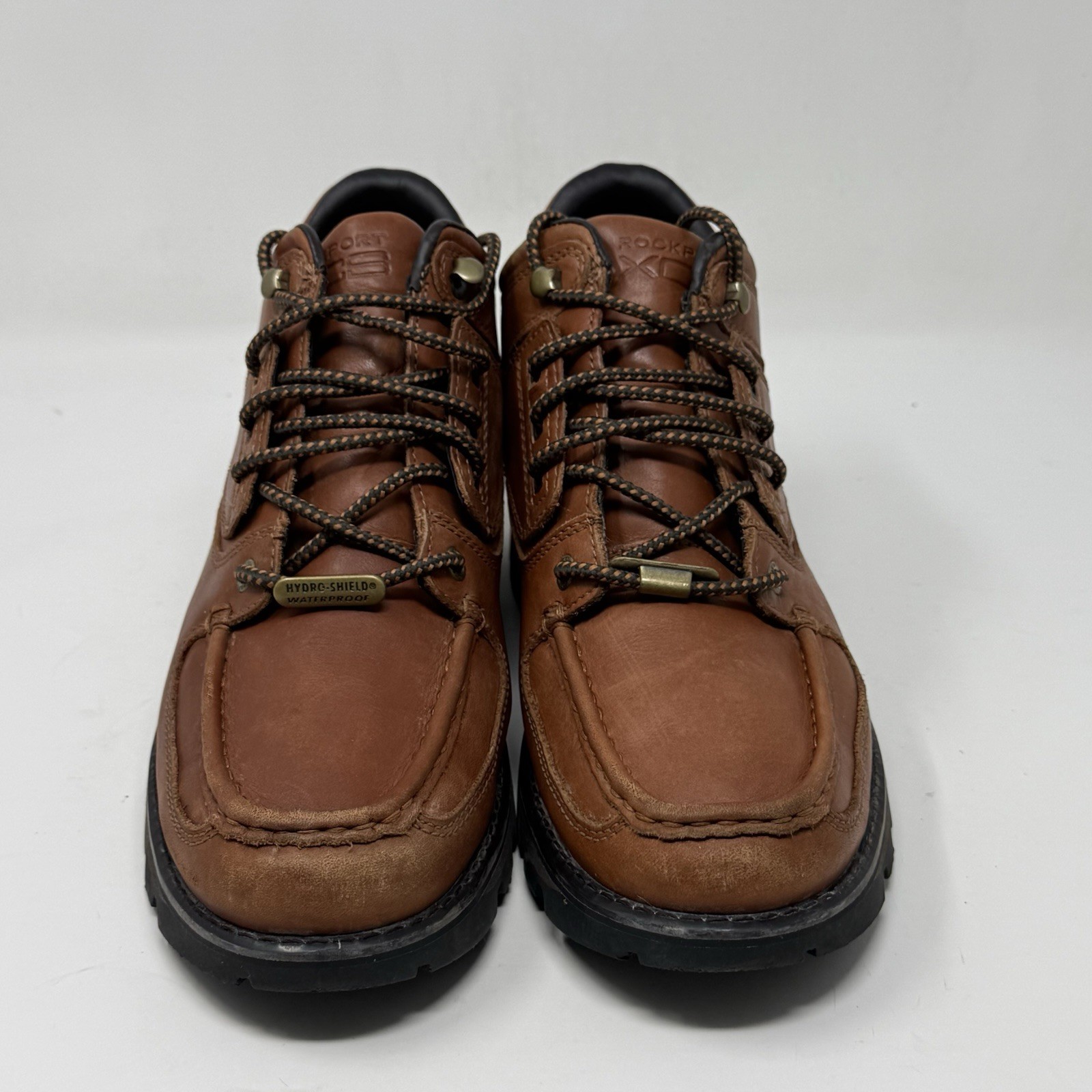 Rockport XCS Waterproof Chukka Boots Mens 8 W Wide Brown Leather Preppy Gorpcore image 5