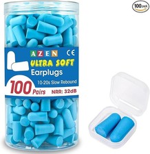 200pcs Ear Plugs Soft Foam Sleep 100pair Travel Noise Shooting Working Bulk new