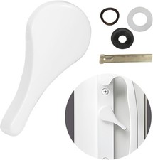 Metal Sliding Door Latch Lever, Replacement Parts for Jeld Wen White