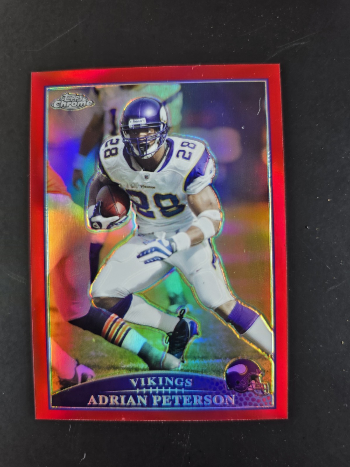 2009 Topps Chrome Adrian Peterson #TC28 Red Refractor /25