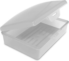Elegant Travel Soap Box with Hinged Lid - Compact 5"x3.5" Design, Made in USA
