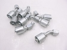 8 Pack Parker 45° Adapter 1/2" Swivel x 3/8" Hose Steel 13743-8-8