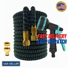 25-150FT LIGHTWEIGHT NO-KINK WATER HOSE, FLEXIBLE UPGRADED LEAKPROOF WATER HOSE