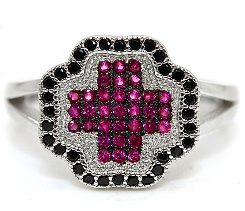 1CT Heat Treated Rubellite Tourmaline 925 Sterling Silver Ring Sz 8 MM3-6