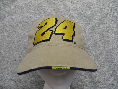 Jeff Gordon Hat Cap Strap Back Mens Khaki NASCAR Racing 24 DuPont Embroidered