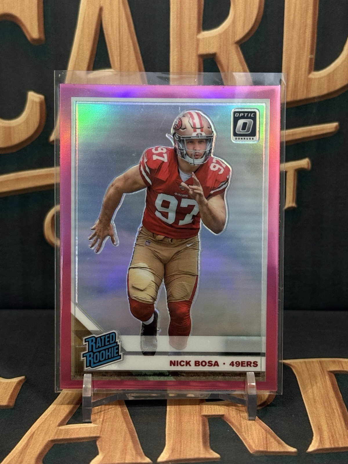 2019 Panini Donruss Optic - Rated Rookie Nick Bosa #168 Pink Prizm (RC)
