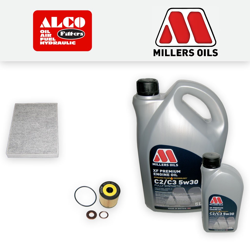 SERVICE KIT for CITROEN C5 2.0 HDI DW10B DW10C OIL CABIN FILTER +OIL (2009-2015)