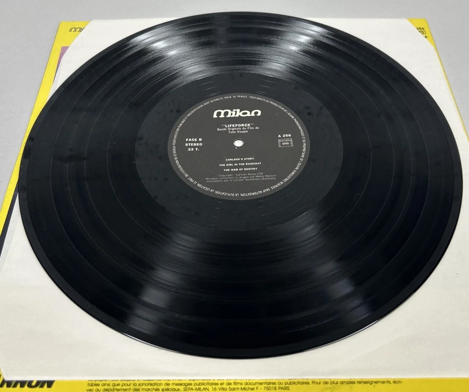 LIFEFORCE - TOBE HOOPER IMPORT FRANCE- MILAN A256 LP - Image 4 of 4