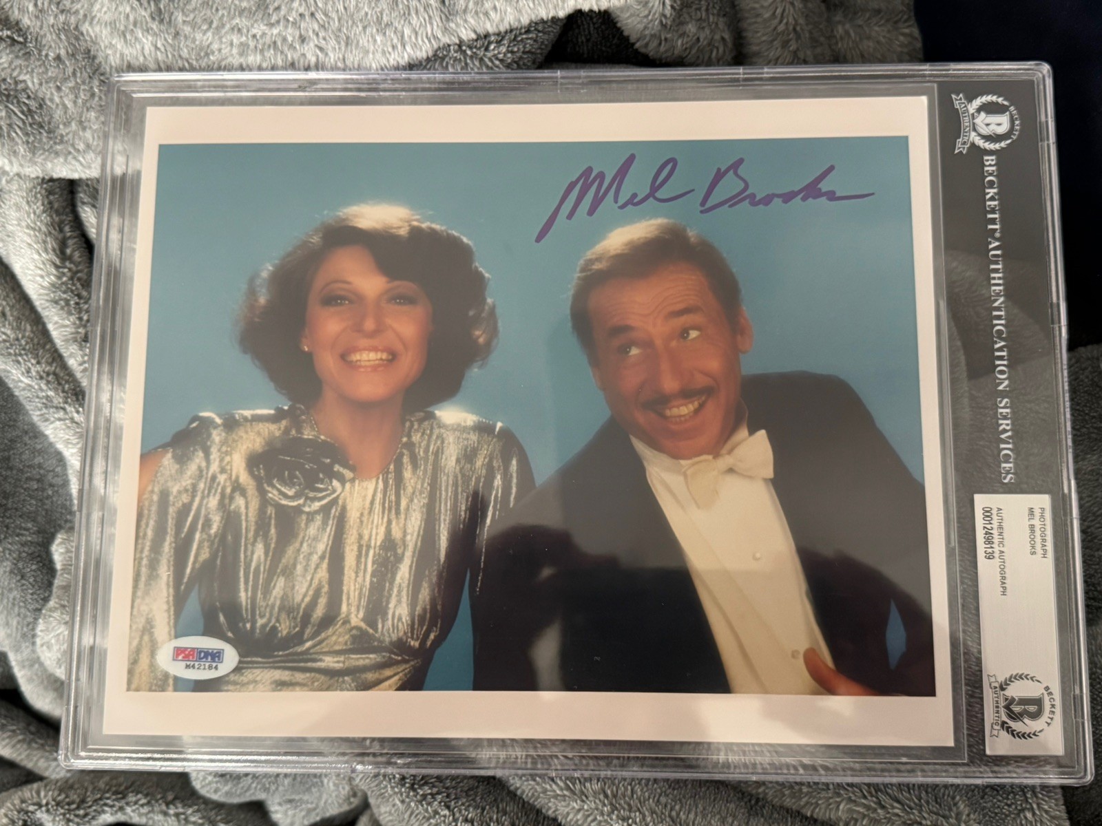 Mel Brooks Authentic Signed 8x10 picture Autographed BAS encapsulated .