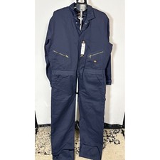 Dickies 48700DN Long Sleeve Coveralls Mens XL Tall Dark Navy Blue Workwear NWT