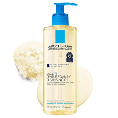 La Roche-Posay Lipikar AP+ Gentle Foaming Cleansing Oil, Gentle Oil Cleanser for