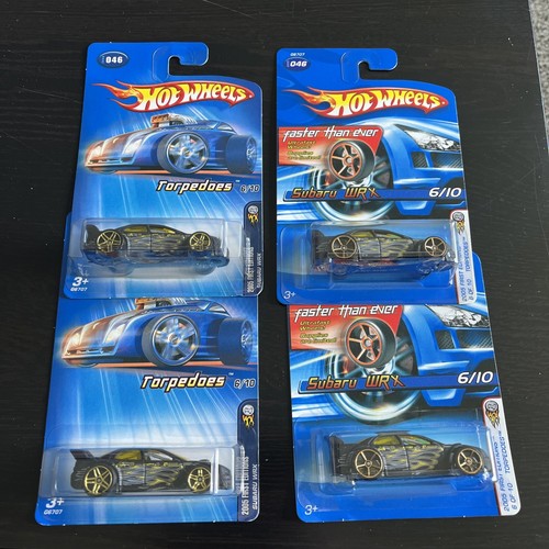 hot wheels 2005 first edition FTE subaru wrx 6/10 Lot of 4