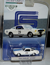 1/64 SCALE GREENLIGHT EXCLUSIVE 1965 FORD SHELBY GT350 BP#29 WHITE & BLUE