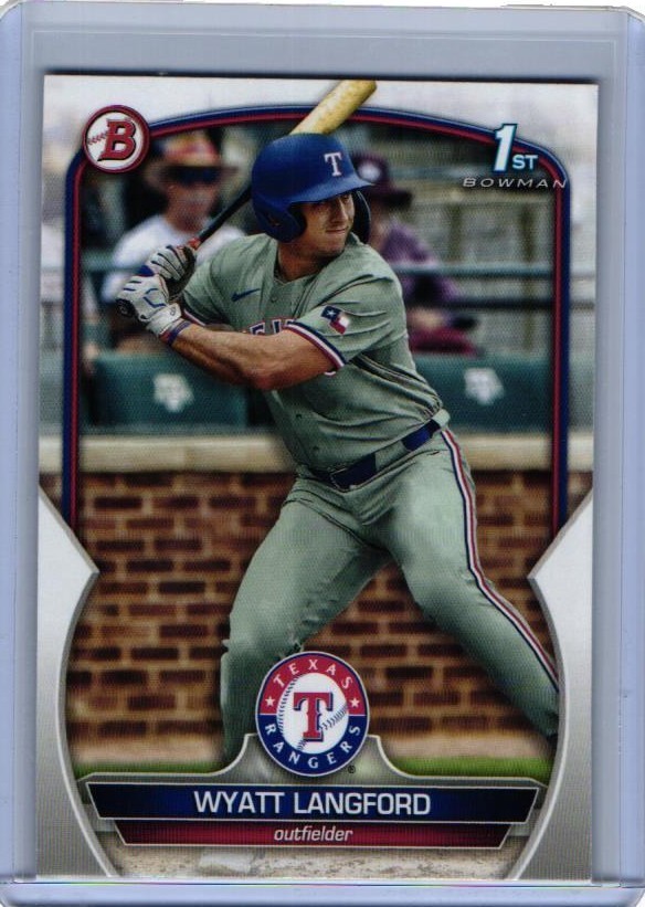 2023 Bowman Draft #BD-106 Wyatt Langford Texas Rangers