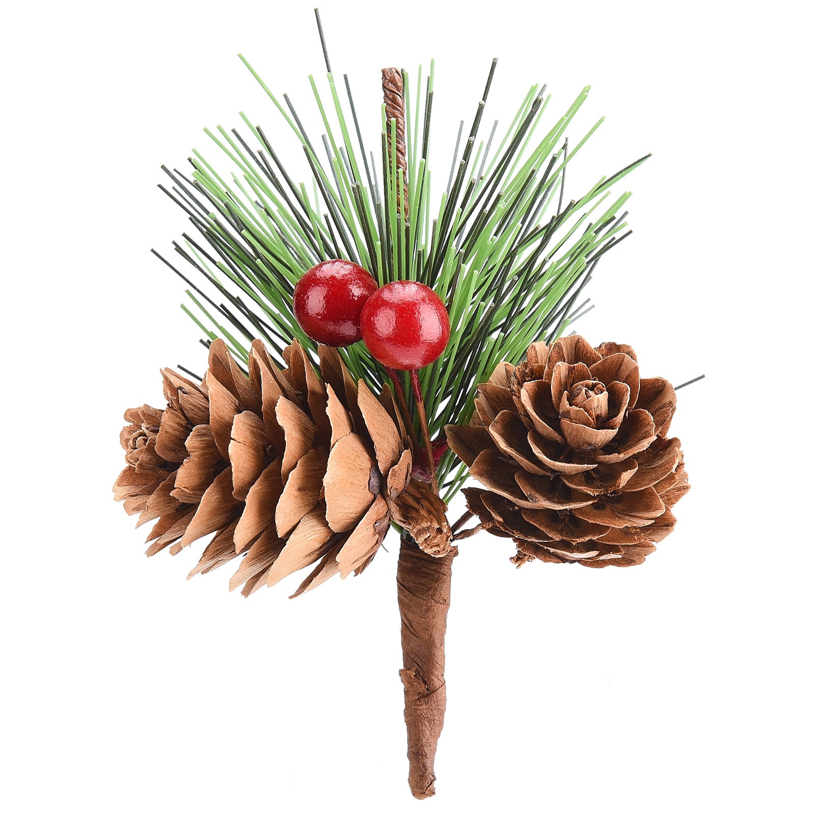 Mini Xmas Tree Accessories Pine Cones Pine Branches Xmas Decorations