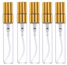 Empty Travel Sprays / 5ml Glass Atomizer / Refillable Perfume Bottle  (Set of 5)