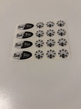 DELKIM TXI STD EV PLUS ALARMS STICKERS KIT BLACK & WHITE DESIGN