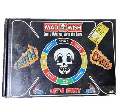 Mad Wish Adult Party Game Rebelz Games Truth Dare Shot Complete w/ Cards & Glass