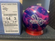 14# 1st Quality NIB Brunswick Infinity Quest Pearl Bowling Ball 3-4 Pin 2.3 Top