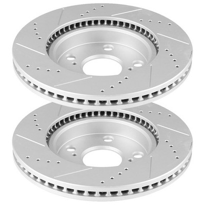 Front 275mm Vented Drilled Slotted Brake Rotors Kit for Toyota RAV4 2006-2018