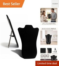 Jewelry Display for Vendors, Black Velvet Necklace Display Stand Holder, Jewe...