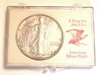 1987 American Eagle Silver Liberty Dollar $1, .999 1 Troy Oz. with Case