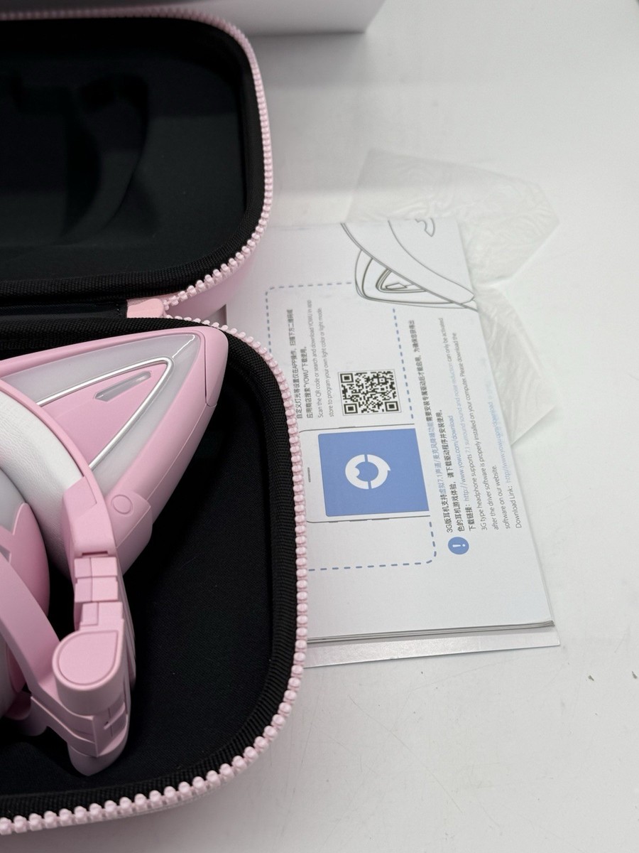 YOWU Selkirk Pink Z 3G Cat Ears Wireless Bluetooth Headphones