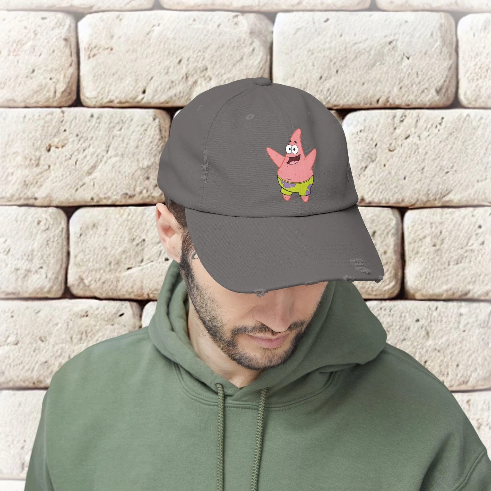 Patrick Star Unisex Distressed Cap