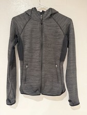 H M Gray Sport Activewear Hoodie Zip Up Jacket Size S