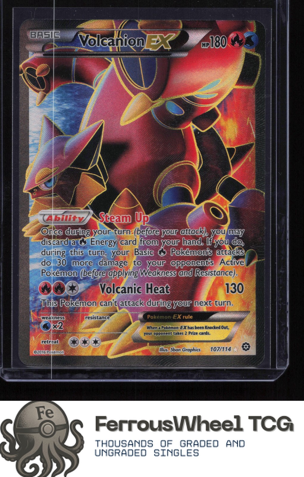 Volcanion EX (Full Art) 107/114 - XY - Steam Siege - (NM)