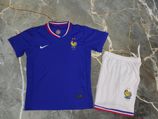 Youth France Home Soccer Jersey  Shorts Set  Custom Number Available