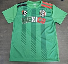 Mexico National Team Soccer Jersey Fast Action Green Football L Large 