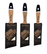 Paint Warrior Badger Oval Angle Bever Tail Paint Brush - All Sizes