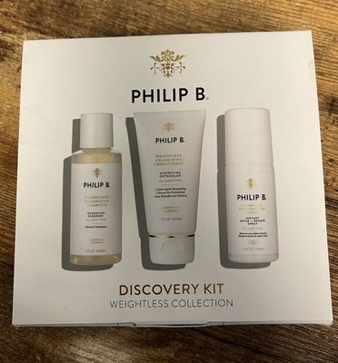 Philip B DISCOVERY KIT Weightless Collection Shampoo Conditioner & Water NEW