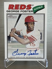 2026 Topps Heritage George Foster REAL ONE AUTO Reds #77RO-GF 1977 Design - MINT