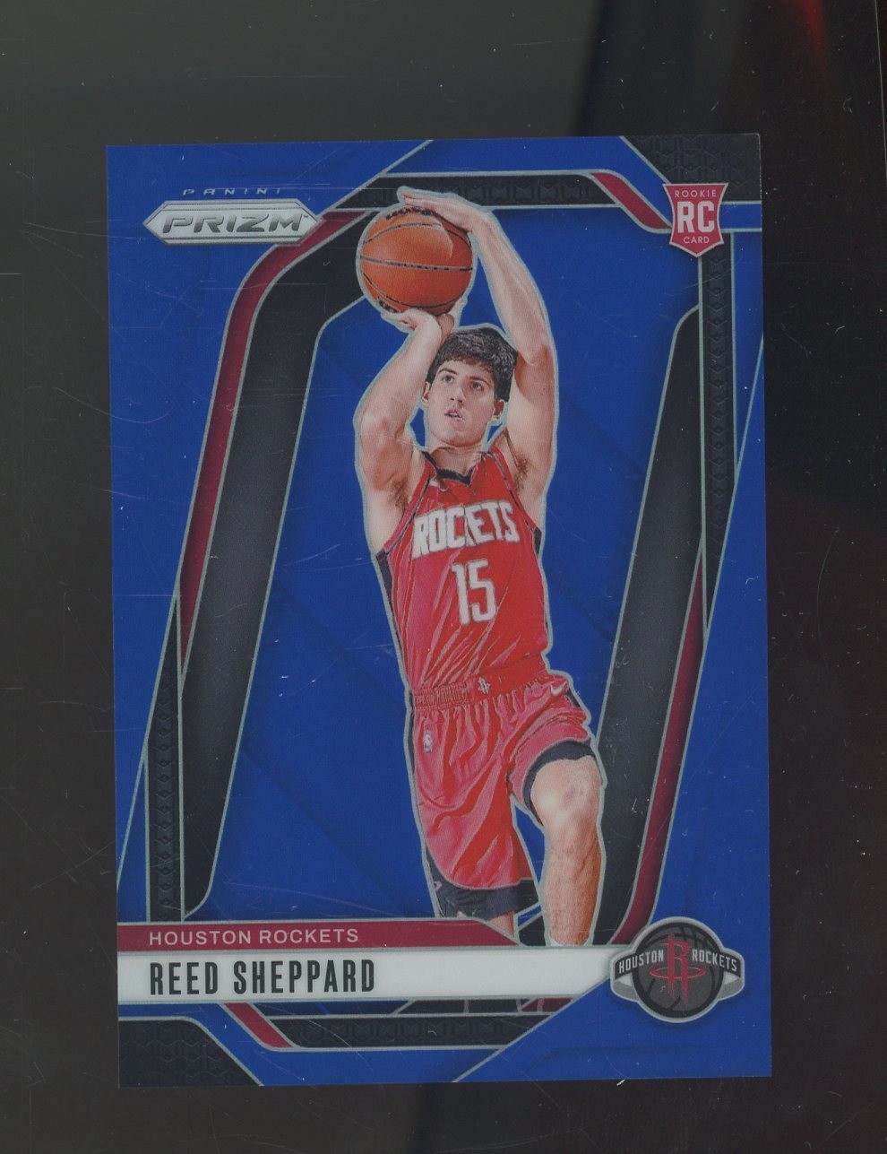 2024-25 Panini Blue Prizm #268 Reed Sheppard Houston Rockets RC Rookie 76/199