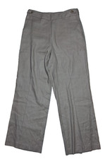 Talbots Linen Blend Wide Leg Pants Womens Sz 14 Beige High Rise Casual Summer