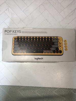 Logitech POP Keys Wireless Mechanical Keyboard 920-010707 Blast Yellow Emoji key