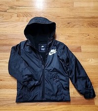 Nike Sportswear Windrunner Fleece Lined Jacket Kids Youth Size L 6 7 Black